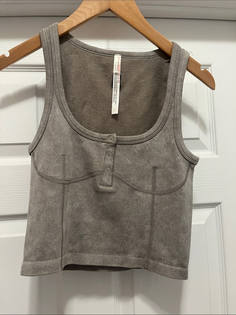 NWOT Free People Moveent Women’s Ribbed Cropped Tank Top - Gray